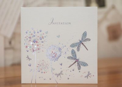 wedding invitation dandilion