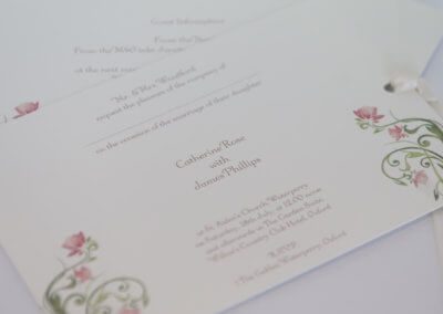 wedding invitation rose